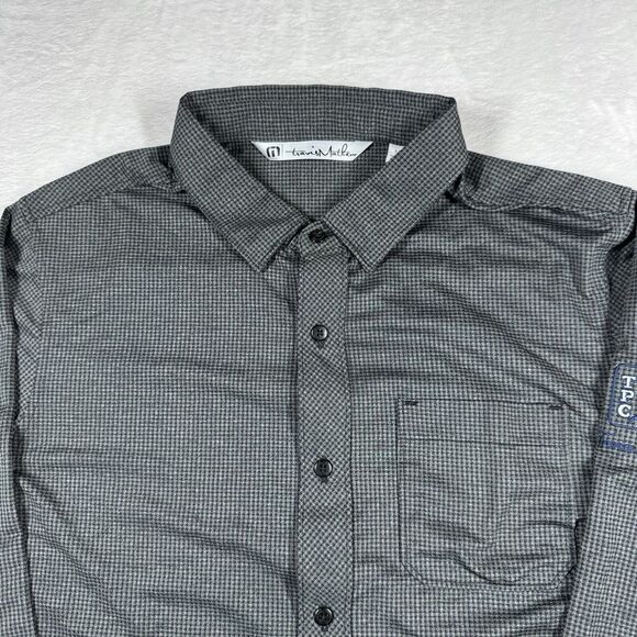 Travis Mathew Button Up Shirt Men Medium Long Sleeve Polyester Blend Golf TPC - Picture 3 of 12